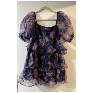 ALTAR’D STATE Navy Floral Dress